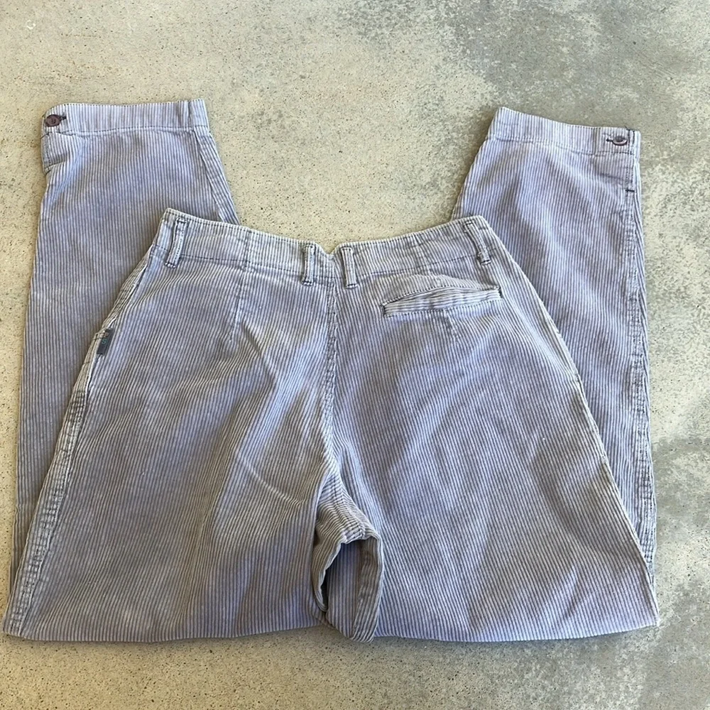 VTG Paris Sports Club Gray Corduroy High Rise Pants, 8